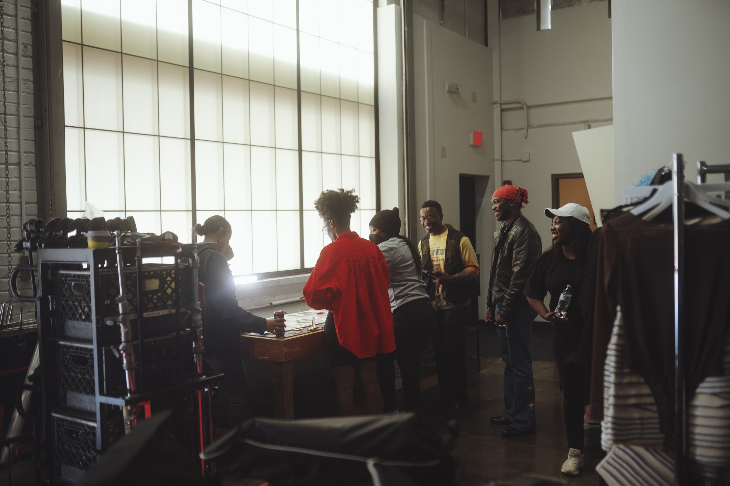 Hanifa FW22 crew on set